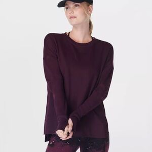 Sweaty Betty Maroon Longline Sweatshirt Size M